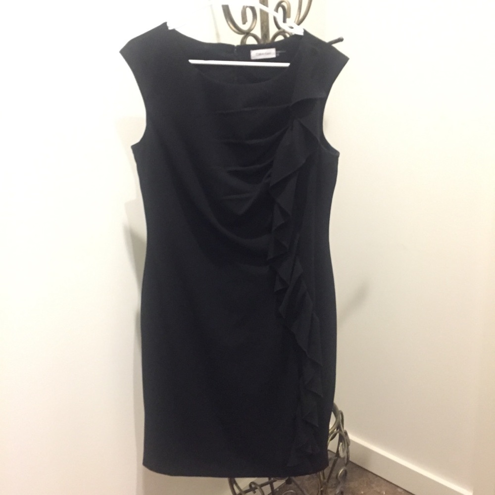 Black Calvin Klein Ruffle Dress